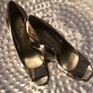 NEW Jessica Simpson Graphite Liquid Stilettos